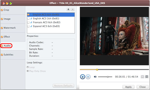 AVCWare DVD Ripper Ultimate for Mac - Add background