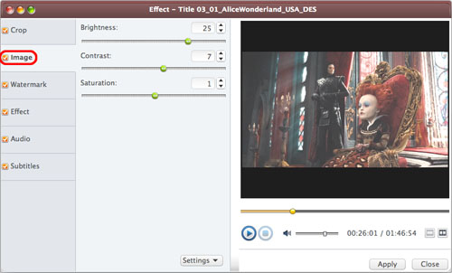 AVCWare DVD Ripper Ultimate for Mac - Edit video image